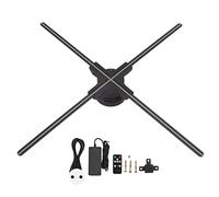 HEEPDD Proiettore di Ologrammi 3D, Macchina Pubblicitaria 3D 832 LED Display da 70 Cm Proiezione in Tempo Reale 100-240 V Risoluzione 1600x832 per Sala Espositiva (Spina UE)