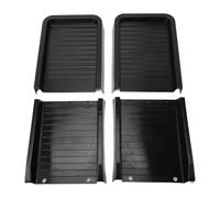 HEEPDD Protezione per Grondaia con Blocco Paraspruzzi per Grondaia, 2 Pezzi di Estensioni per con Design a Coste per Il Drenaggio dell'Acqua Piovana, Design Verso Il Basso, Prolunga Fissabile da