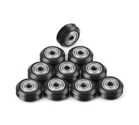 HEEPDD Pulley di Plastica POM per Stampante 3D, 10 Pezzi, per Stampante 3D, 10 Pezzi, con Cuscinetto, Ruota Rotonda Passiva, Cuscinetti di Grado Motore, Diametro Esterno 25 Mm Nan