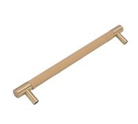 HEEPDD Pullo per Trappola per Cabinet Ottone e in Pelle per Armadietti, Maniglie Mobili Moderne Tiri per Cassetti Moderni 25.7x3,7x1,5 Cm/10.1x1.5x0.59in per Cassettiera per il Guardaroba da (Beige)