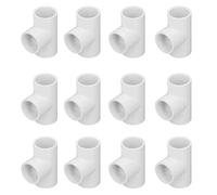 HEEPDD Raccordi per Tubi a T in PVC, Giunto in Plastica di Uguale Diametro, 12 Pezzi per Progetti di Approvvigionamento Idrico e di Miglioramento della Casa (32 mm)