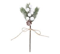 HEEPDD Rami di Bacche Artificiali 10 Pezzi Rami di Bacche Artificiali, Pigne Innevate in Materiale PVC, Design Flessibile per Decorazioni per Alberi di Natale, Composizioni Nuziali e Centrotavola