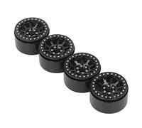 HEEPDD RC, in Lega di Alluminio, 2,2 Pollici, Resistente all'Usura, Durevole, Design ponderato, 4 mozzi RC Beadlock, SCX10 (Nero)