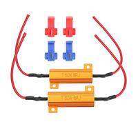 HEEPDD Resistenze di Carico LED da 50 W 8 Ohm, Decodificatore di Indicatori di Direzione Senza Errori in Metallo ABS, Plug and Play per Luci di Marcia Diurna Fendinebbia