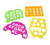 HEEPDD Righelli da Disegno, Bambini, Ispira la creatività con Motivi Geometrici, Strumento Perfetto per l'apprendimento Precoce di Righelli da Disegno per Arte e Design, Stencil Flessibili da 4