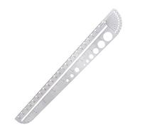 HEEPDD Righello a Scala, Strumento di Misurazione Multifunzionale in Acciaio Inossidabile con Goniometro a Bussola e Presa Esagonale, per Designer e Artigiani