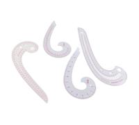 HEEPDD Righello con Curva a Virgola, 4 Pezzi, Strumento per e Appassionati di Artigianato, Perfetto per la Creazione di Modelli e Progetti di Cucito Righello con Curva a Virgola, 4 Pezzi, Leggero per