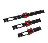 HEEPDD Righello per la Lavorazione del Legno, Regolo Calcolatore con Binario a T Ad Alta Precisione in Alluminio con Fermo Scorrevole Regolabile per Professionisti e Hobbisti