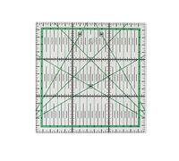 HEEPDD Righello per Trapuntatura in Acrilico, Righello per Griglia Trasparente Antiscivolo con Scala Precisa Verde, per Cucire Modelli di Taglio di Tessuti Patchwork