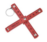HEEPDD Righello Pieghevole in Plastica, Materiale ABS Resistente, Strumento di Misurazione Portatile per Progetti di Carpenteria e Fai da Te, Lunghezza 50 Cm (rosso)