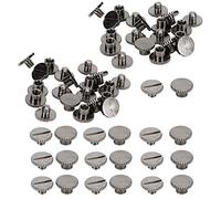 HEEPDD Rivet di Libri da 30 Pezzi in Bronzo, 4 Mm X 9,5 Mm, Rivetti di Cuoio in Ottone Nan (#2)