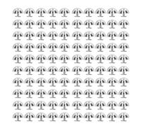 HEEPDD Rivetti a Fungo da 100 Pezzi, Borchie a Testa Tonda in Lega per Abbigliamento Punk, Borse, Accessori con Finitura Placcata e Design Intuitivo (SILVER)