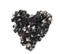 HEEPDD Rivetti da 200 Pezzi, Borchie in Metallo da 9 Mm, Punto Rosso Sul Fondo Verde per la Decorazione di Abiti e Borse in Pelle (#5)