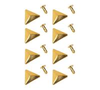 HEEPDD Rivetti Triangolari 100 Set Lucido Color Oro da 15 Mm | Tocca Leggermente per Fissarli, Borchie Antiruggine, Adatti Alla Pelle Standard, per Borse, Scarpe, Cinture