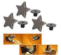 HEEPDD Rivetto a Forma di Stella, Metallo Decorativo per Ossidazione Ad Alta Temperatura con Placcatura Lucida per l'uso di Scarpe da Abbigliamento, Strumento di Rivettatura per Set di Perni da 20