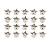 HEEPDD Rivetto a Forma di Stella, Metallo Decorativo per Ossidazione Ad Alta Temperatura con Placcatura Lucida per l'uso di Scarpe da Abbigliamento, Strumento di Rivettatura per Set di Perni da 20