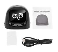 HEEPDD Robot Interattivo da Cruscotto 2,01 Pollici 240×296 Espressione Emotiva, Compagno di Chat WiFi AI Magnetico 1000mAh, Giocattolo per Monitorare Veicoli Antistress per Lunghi (BLACK)