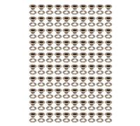 HEEPDD Rondella di Veglia da 100 Pezzi, Facile Installazione Occhielli Metallici Durevoli per le Lavatrici per le Vera in Tessuto in Tessuto in Tessuto in Tessuto di Riparazione di (Bronzo)