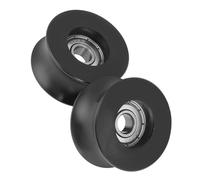 HEEPDD Rullo Guida a Rulli con Scanalatura a U, Struttura in Metallo e Plastica, Funzionamento Regolare con Lubrificazione, Ideale per Apparecchiature Meccaniche e Porte Scorrevoli Rullo a Rulli con