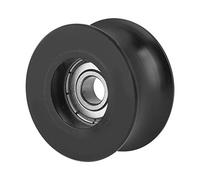 HEEPDD Ruota Guida a Rulli con Puleggia con Scanalatura a U, Struttura Resistente in Metallo e Plastica, Funzionamento Regolare per Apparecchiature Meccaniche e Porte Scorrevoli e Altri Cuscinetti