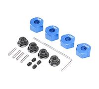 HEEPDD Ruota RC, Adattatore in Lega di Alluminio, Diametro 12 Mm, per 1/10 Slash 4x4 Rustler Stampede 2WD (BLUE)