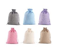 HEEPDD Sacchetti in Stoffa con Coulisse da 30 Pezzi, Sacchetti Regalo per Gioielli, Bomboniere, 9x12 Cm, Perfetti per Matrimoni e Natale in Stoffa con Coulisse da 30 Pezzi, Materiale in Lino