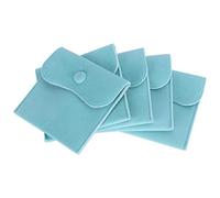 HEEPDD Sacchetti per Gioielli in Morbido Velluto, Chiusura a Scatto, Set da 5 da 9 X 9 Cm, Perfetti per Organizzare e Regalare