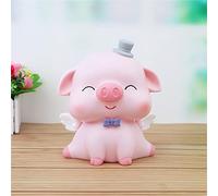 HEEPDD Salvadanaio a Forma di Cartone Animato Simpatico Ornamento per Risparmiare in Vinile Piccolo Strumento Portatile per Risparmiare Denaro per Ragazze e Bambini (1089-5 Maiale carino medio che