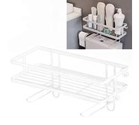 HEEPDD Salvaspazio Impermeabile di Grande capacità per Bagno e Toilette, Ferro da Stiro Sopra WC, Organizer per Riporre Oggetti in Bagno (#1)