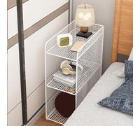 HEEPDD Scaffale in Metallo, Scaffale per Carichi Pesanti Dal Design Intelligente, Elegante Organizer per Camera da Letto e Bagno (WHITE)