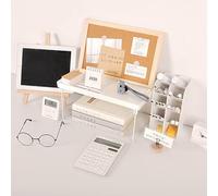 HEEPDD Scaffale per Dormitorio, Ripiani da Scrivania e Fuori Superficie Scaffale da Esposizione da Tavolo Pieghevole Dal Design Semplice con Cavo Traspirante impermeabile, per il Bagno dell'ufficio