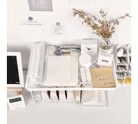 HEEPDD Scaffale per Dormitorio, Ripiani da Scrivania e Fuori Superficie Scaffale da Esposizione da Tavolo Pieghevole Dal Design Semplice con Cavo Traspirante impermeabile, per il Bagno dell'ufficio