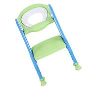 HEEPDD Scaletta WC per Bambini, Sedile per Bambini Piccoli con Design a Doppio Bracciolo e Poggiapiedi Antiscivolo, Scaletta WC per Blu Verde, Bagno Regolabile per Vasino (Blu Verde)