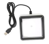 HEEPDD Scanner QR, Scanner Codici a Barre USB ABS R42 con Funzionamento Desktop Automatico a Mani Libere, Luce LED Bianca, Avviso Cicalino, per Pagamento Mobile Al Bancone del Magazzino