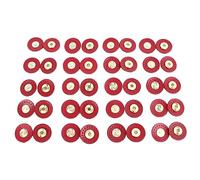HEEPDD Scap Magnetico in Pelle, 20 Set di Tinspuli a Bottone Magnetico a Colori Dorati Snap da 14 Mm in Pelle Magnetica Snap Magnetica per Cucitura Artigianale Nan (rosso)