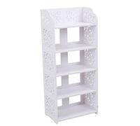 HEEPDD Scarpiera a 5 Ripiani, Ripiano Portascarpe in PVC Bianco con Facile Montaggio, per Soggiorno, Camera da Letto, Corridoio, Ufficio