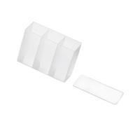 HEEPDD Scatola di Stoccaggio Murale, 3 Scompartimento Porta Rossetto per Rossetto per Trucco Trasparente Porta di Penna Auto Adesiva per Ufficio Camera da Letto NAN