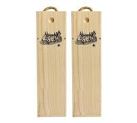 HEEPDD Scatola di vino in legno decorativa, portabottiglie per vino, bar e ristoranti, scatola per bottiglie di vino rosso con venature del legno in pino per vino rosso