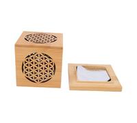 HEEPDD Scatola per Incenso in Legno, Vassoio in a Doppio Scopo e Porta Incenso Bambusoideae Design Geometrico con Base Antiscivolo per la Decorazione della Casa per la Meditazione (Motivo floreale)