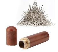 HEEPDD Scatola Porta Aghi in Legno, Design Compatto, Ideale per gli Appassionati di Cucito e Quilting, Organizer Portatile per Aghi per Artigianato e Progetti Fai da Te (Caffè)