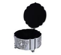 HEEPDD Scatola Portagioielli Vintage, Robusta Lega di Zinco, Interno in Morbido Velluto, Design Floreale Classico, Decorazione Ricordo per Donne e Ragazze