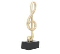 HEEPDD Scatole Musicali e Figurine Resina Musica Nota Figurina, Squisita Artigianato, Statua Musicale Dorata per Decorazioni Desktop per Home Office Souvenir Nan