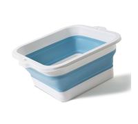 HEEPDD Secchio per Piedi Pieghevole, Vasca Idromassaggio per Piedi di Grande capacità Massaggiatore Bacinella per Pediluvio Secchio per Immersione dei Piedi in Silicone Vaschetta (Blue)