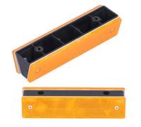 HEEPDD Segnaletica Stradale Riflettente, Borchie Stradali Rettangolari Durevoli in Plastica per Ingresso Carraio, Riflettori di Sicurezza Ad Alta visibilità per Strade e Autostrade (doppio giallo)