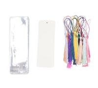 HEEPDD Segnalibri Vuoti da 30 Pezzi Kit per la Creazione di Segnalibri, Kit Artigianato di Libri di Carta con Fori Preparati e Maniche Protettive per la Creazione di Decorazioni e la (WHITE)