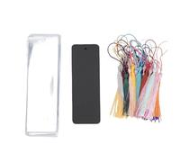HEEPDD Segnalibri Vuoti da 30 Pezzi Kit per la Creazione di Segnalibri, Kit Artigianato di Libri di Carta con Fori Preparati e Maniche Protettive per la Creazione di Decorazioni e la (BLACK)