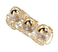 HEEPDD Set Barattolo di Zucchero Europeo, Contenitore per Condimenti in Vetro e Lega, Zuccheriera in da 3 Pezzi con Coperchio per Casa, Ristoranti e Caffetterie