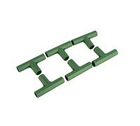 HEEPDD Set Connettori per Telaio da Giardino, Plastica PP Resistente da 16 Mm, Connettori Verdi da 12 Pezzi per Traliccio di Serra, Supporto per Piante Rampicanti, Orto (HEEPDDicqo4sywgm-201201YF44-5)