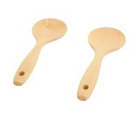 HEEPDD Set del Cucchiaio Mestolo di Zuppa, 2 Pezzi Pratico Set di Cucchiai di Legno Non Bastoncini Leggeri