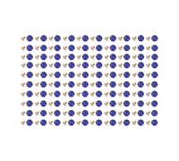 HEEPDD Set di 100 Rivetti di con Strass Blu e Borchie a Vite Placcate in Oro
